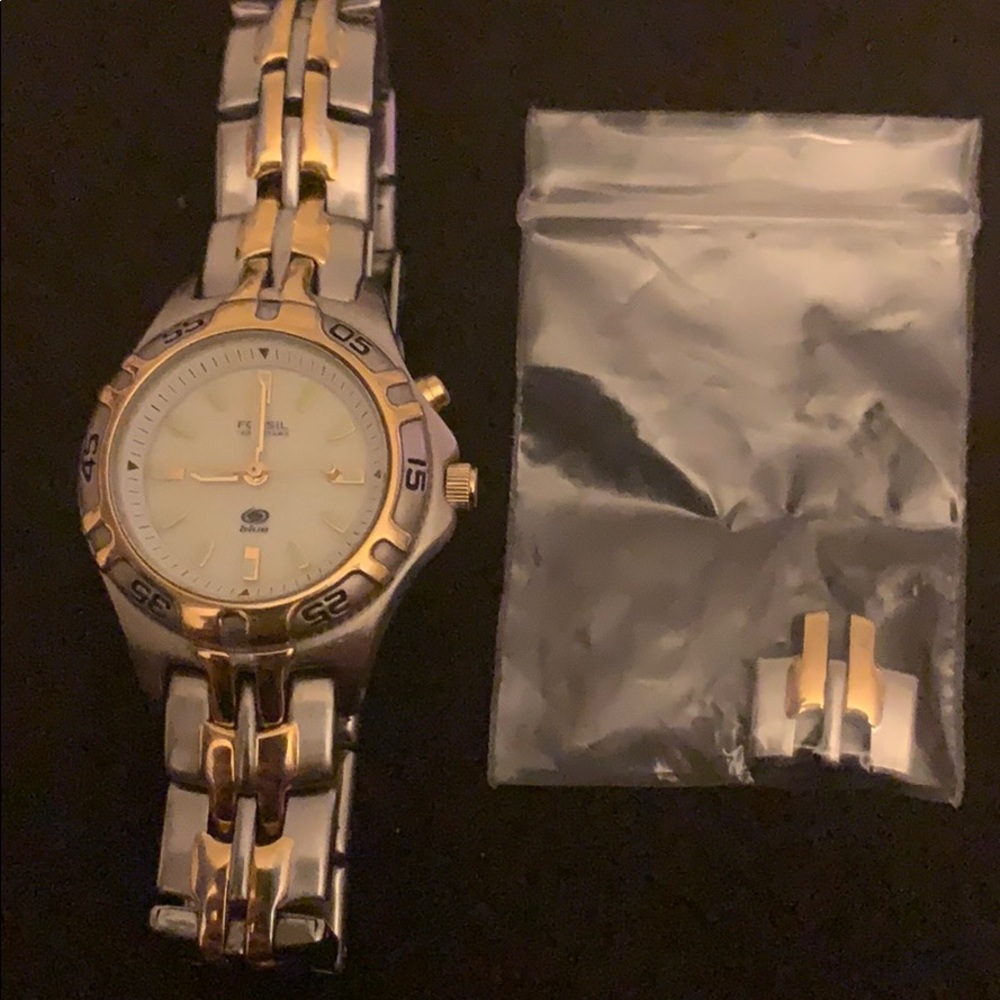 Fossil Watch two tone band